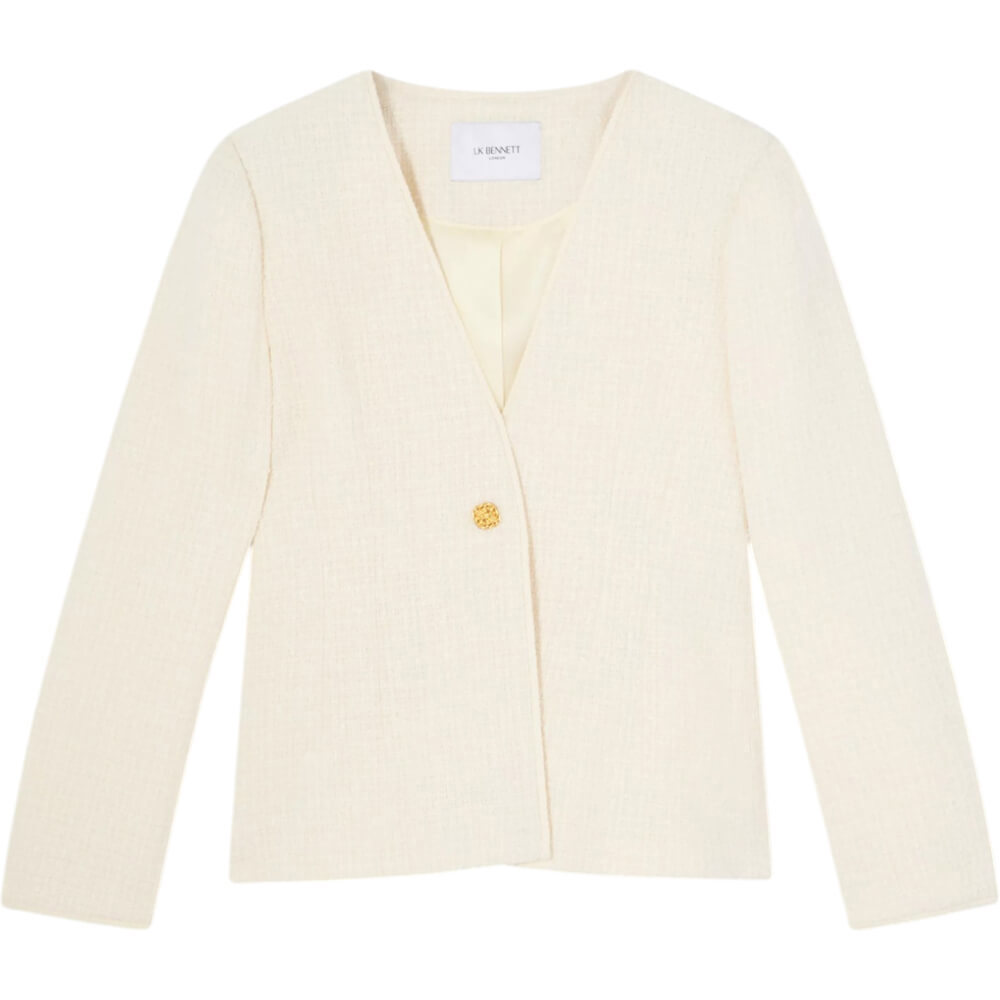 LK Bennett Chloe Tweed Single Breasted Jacket